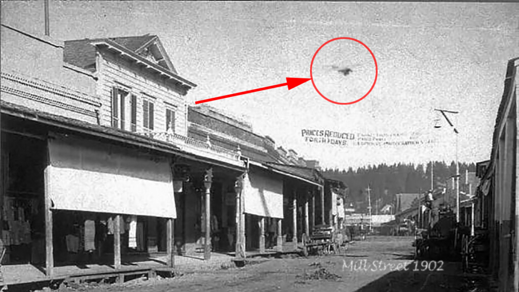 A recently discovered photograph seems to show aviation innovator Lyman Gilmore flying over Grass Valley, CA in 1902.