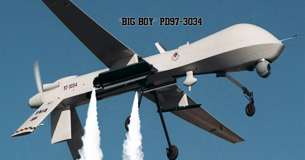 "BIG Boy" PD97-3034 Chemtrail Drone. Source: US Military.